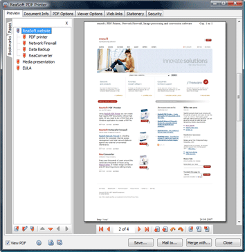 ReaSoft PDF Printer Server Edition screen shot